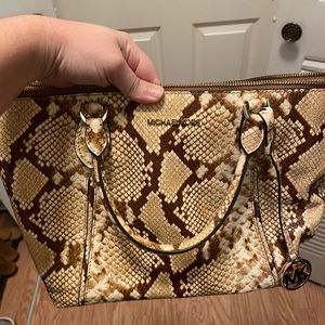 Michael kors snakeskin purse